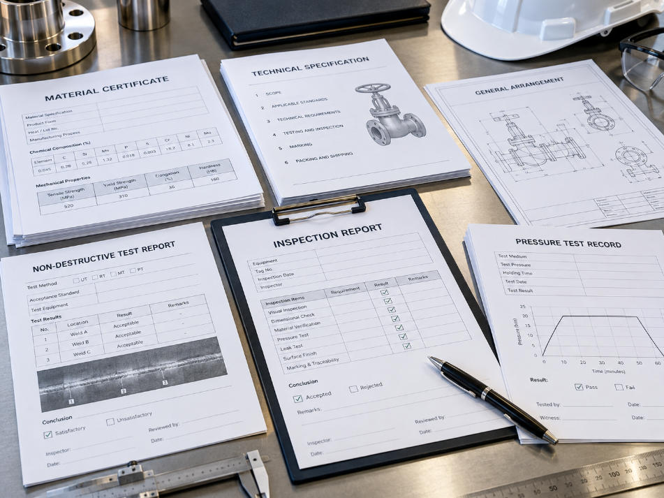 Technical documentation and drawings for gas equipment