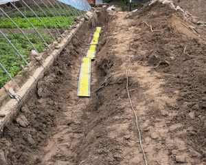 Gas pipeline trench construction
