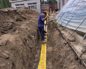Gas pipeline installation project site
