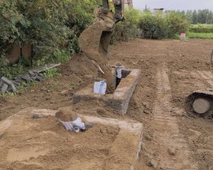 Excavation work for gas pipeline project